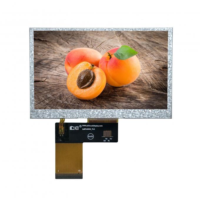 4.3" TFT 伝送 480x272 280nits IPS ガラス RGB 4.3 インチ LCD ディスプレイ OEM/ODM PCAB/CPT/RTP 2